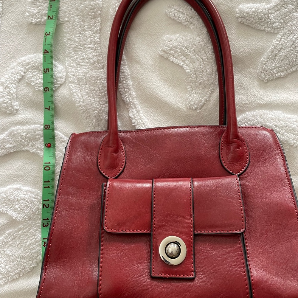 Beautiful vintage red leather purse